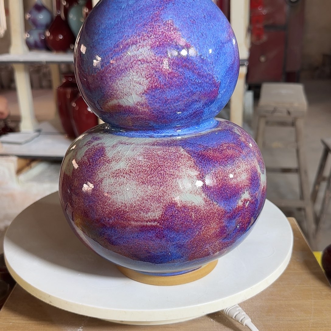 陶摆件郑家钧窑摆件微