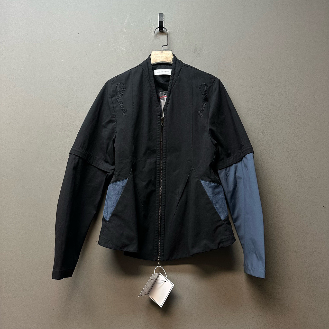 KIKO KOSTADINOV 蓝袖 Kiko/24244/拼接西装外套 袖子可拆卸46码