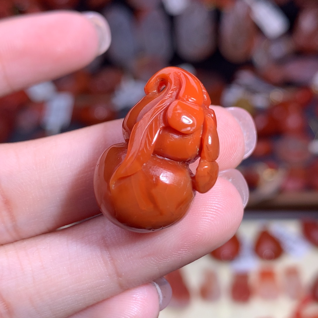 南红玛瑙未镶嵌珠宝半成品火焰葫芦