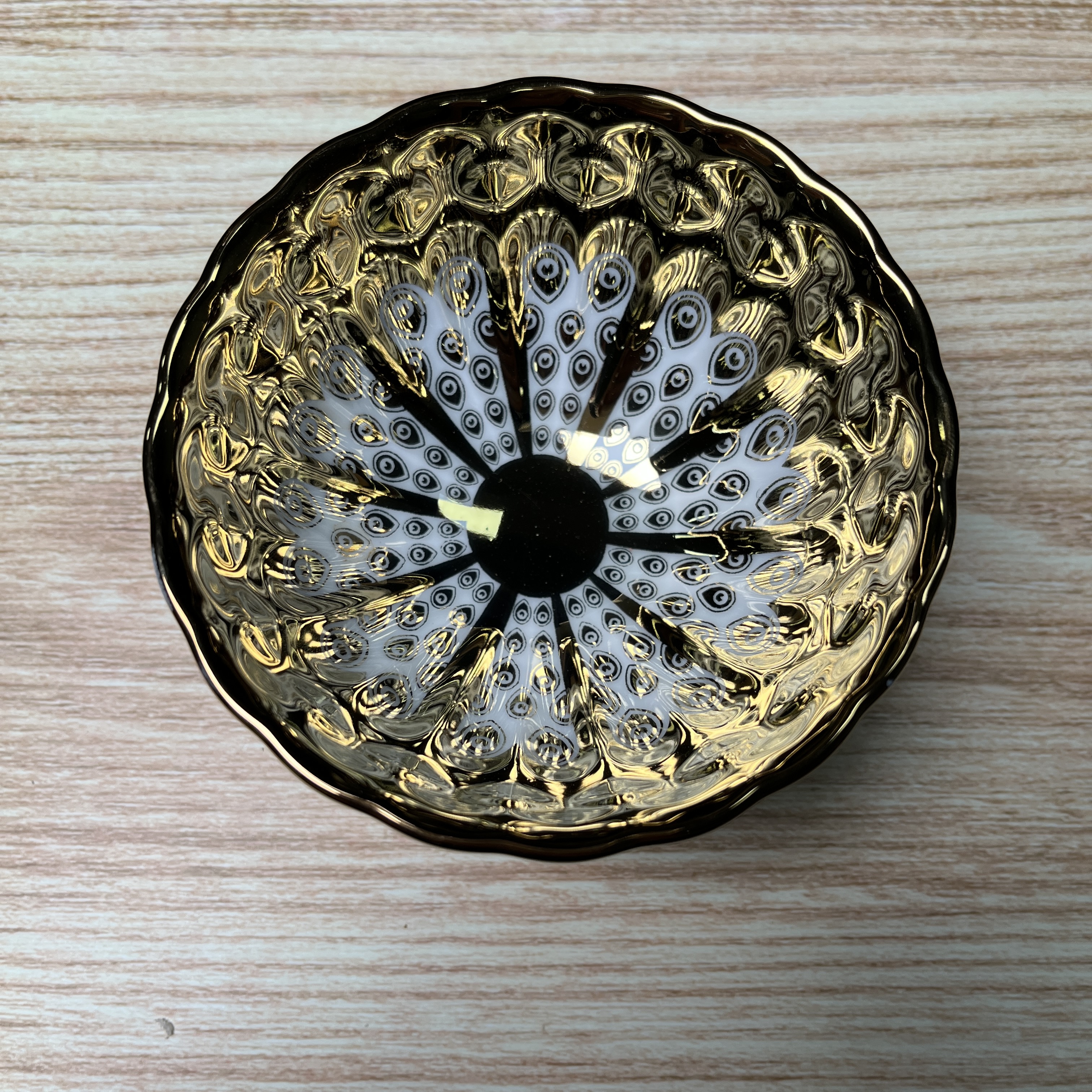手工茶器 金玉满堂【孔雀眼】主人杯