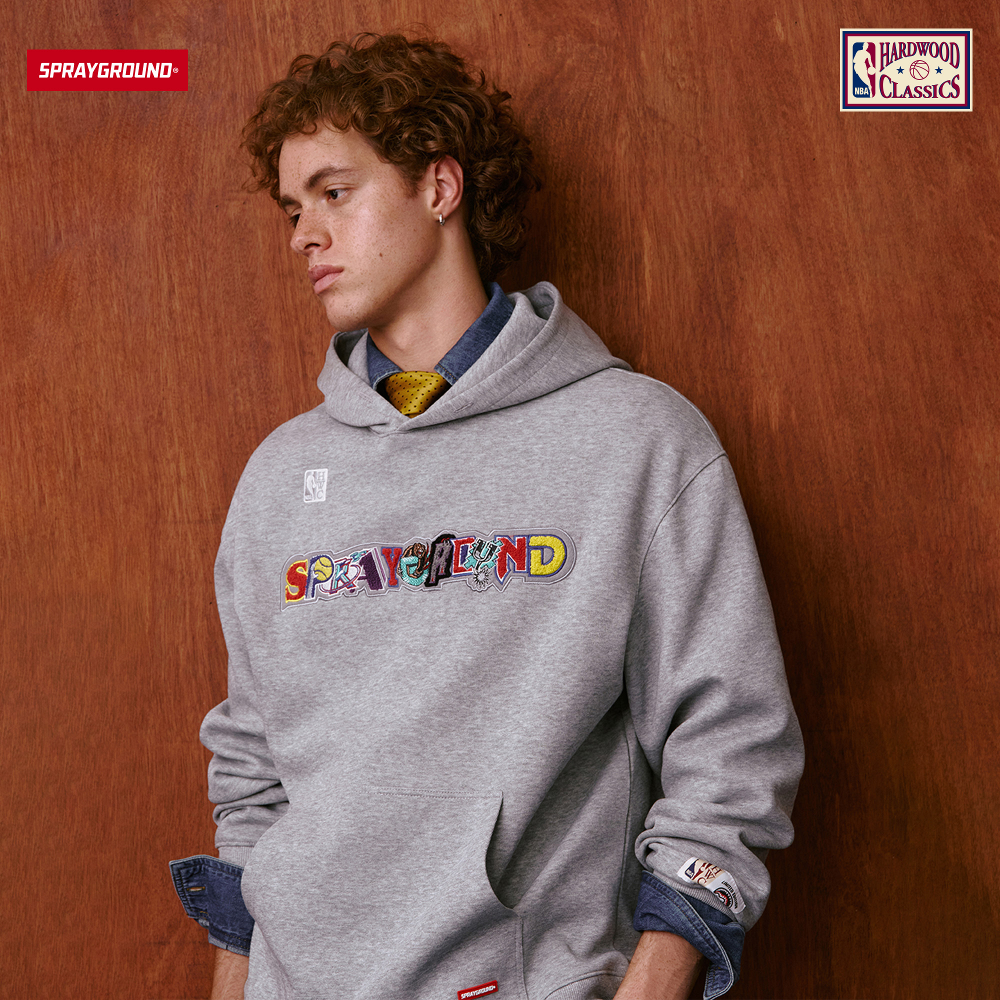 SPRAYGROUND I NBA HWC联名系列鲨鱼嘴连帽卫衣潮流JM NE233325