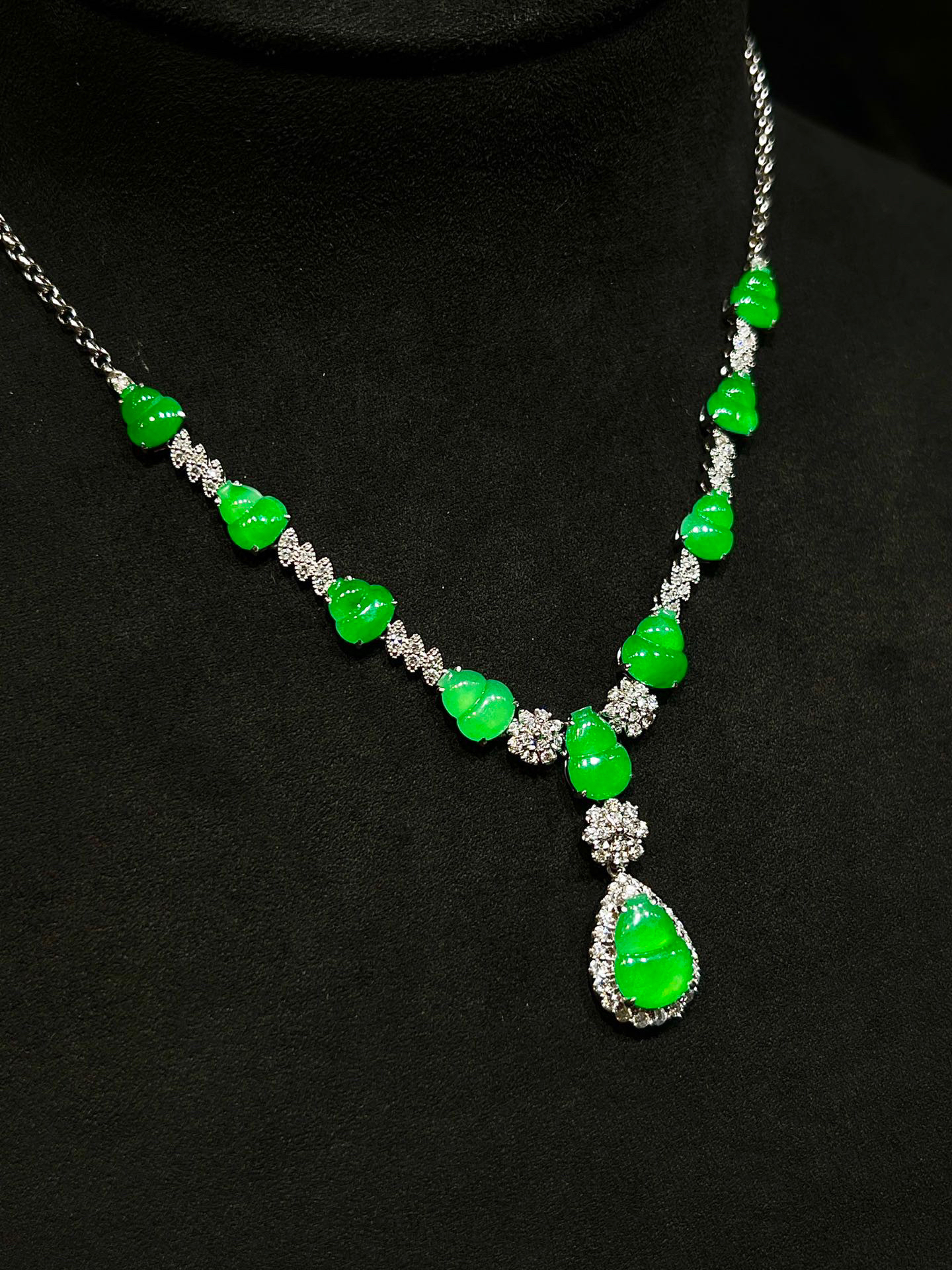 新品阳绿葫芦套链