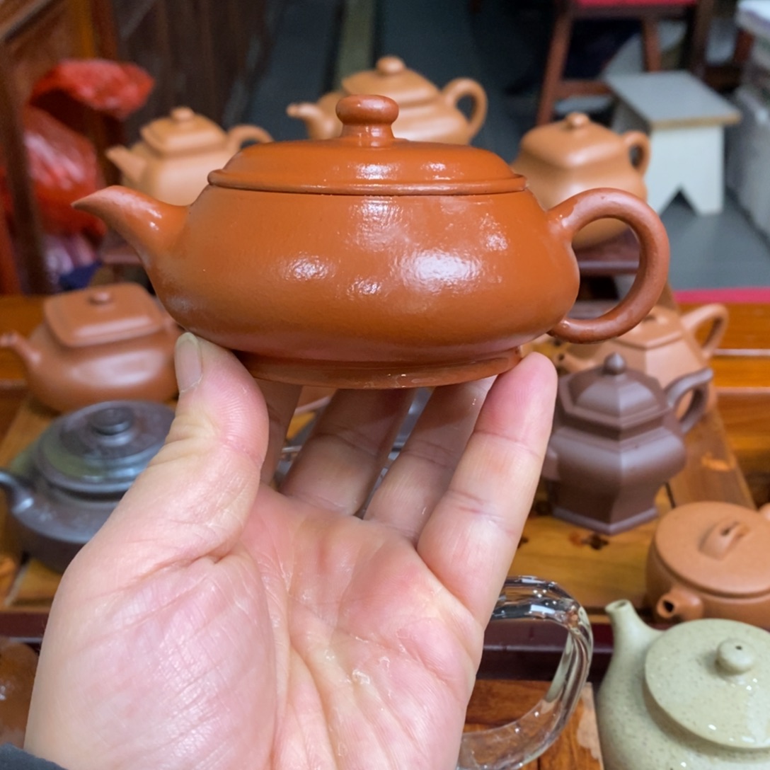 紫砂茶壶紫砂壶朱泥明如全手工