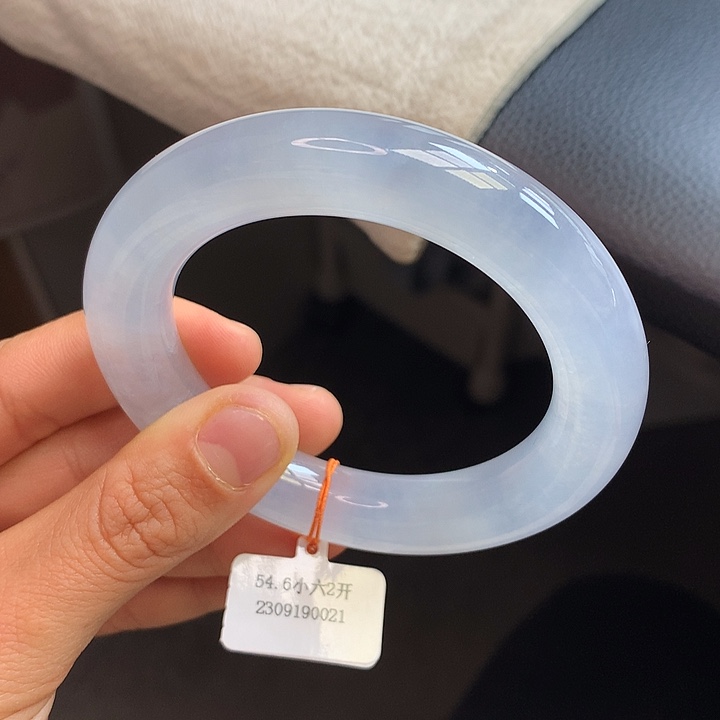 未镶嵌手镯翡翠55白月光胖圆条