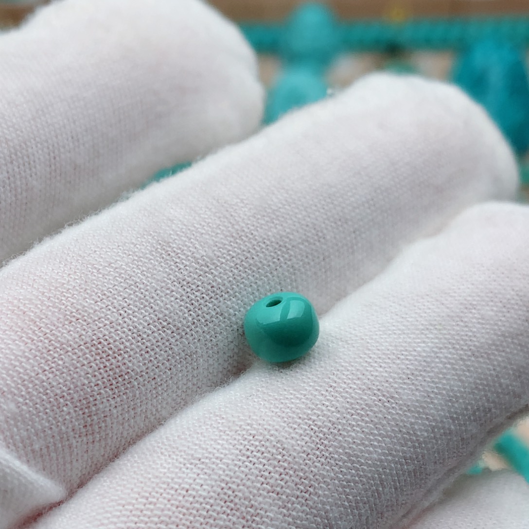 未镶嵌绿松石珠宝奇石6.2mm