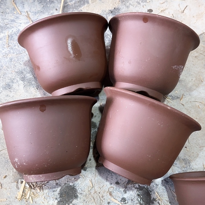 20×16四只紫泥京中盆