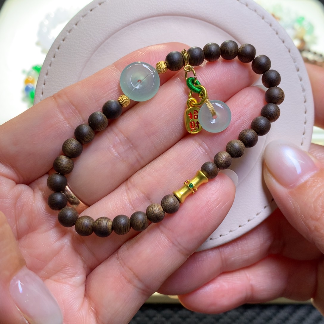 未镶嵌手链翡翠翡翠手串高冰晴手串