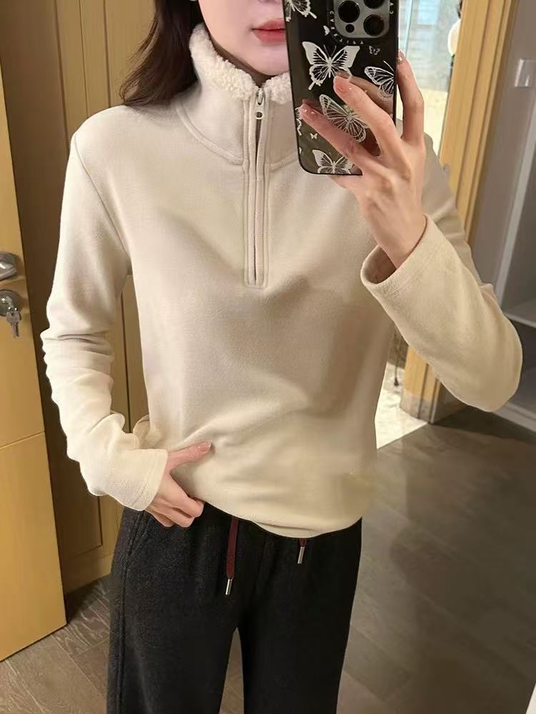 1019预【PINGJIE】2025长袖德绒打底时尚休闲潮流舒适百搭洋气T恤17