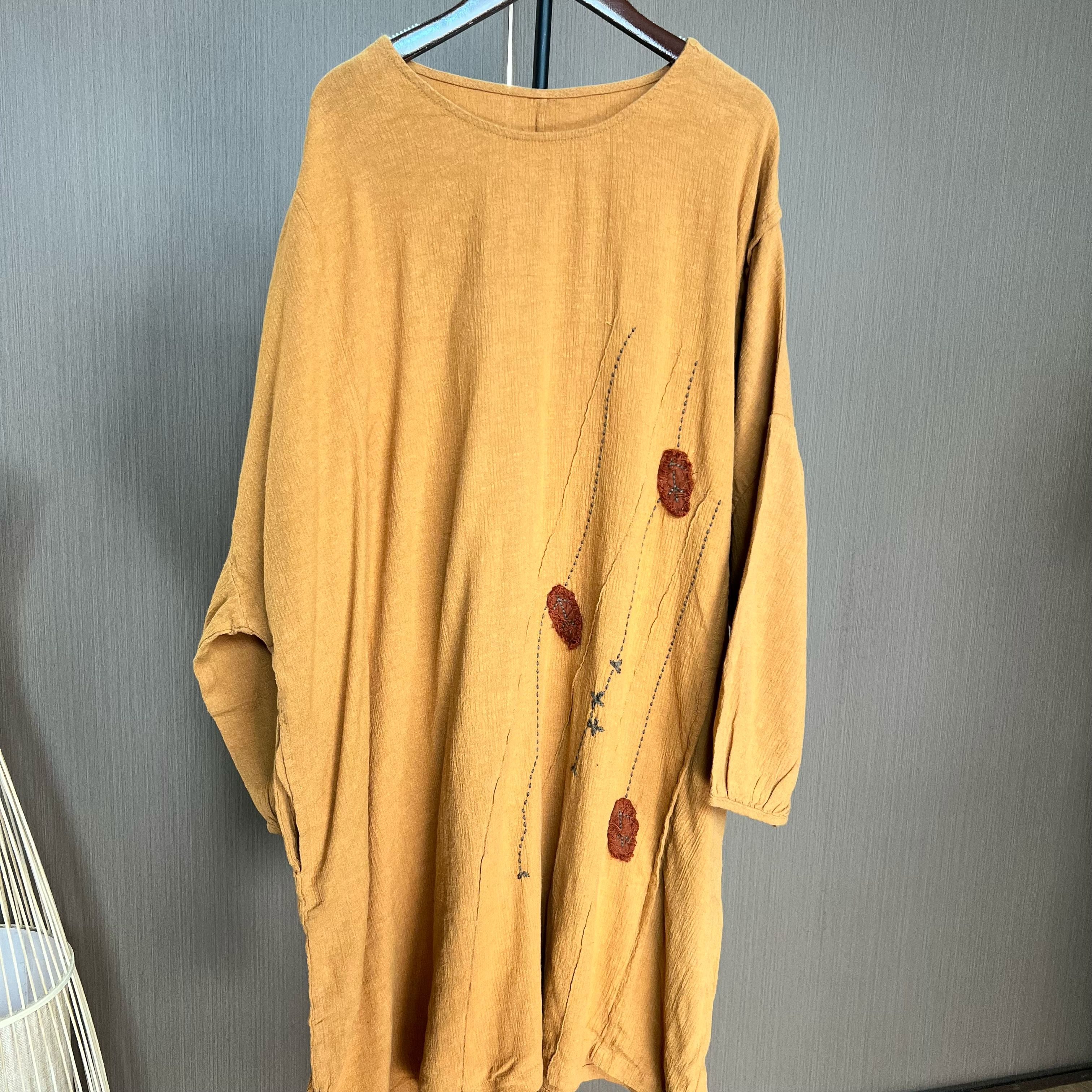 春秋新款A3977休闲百搭长袍