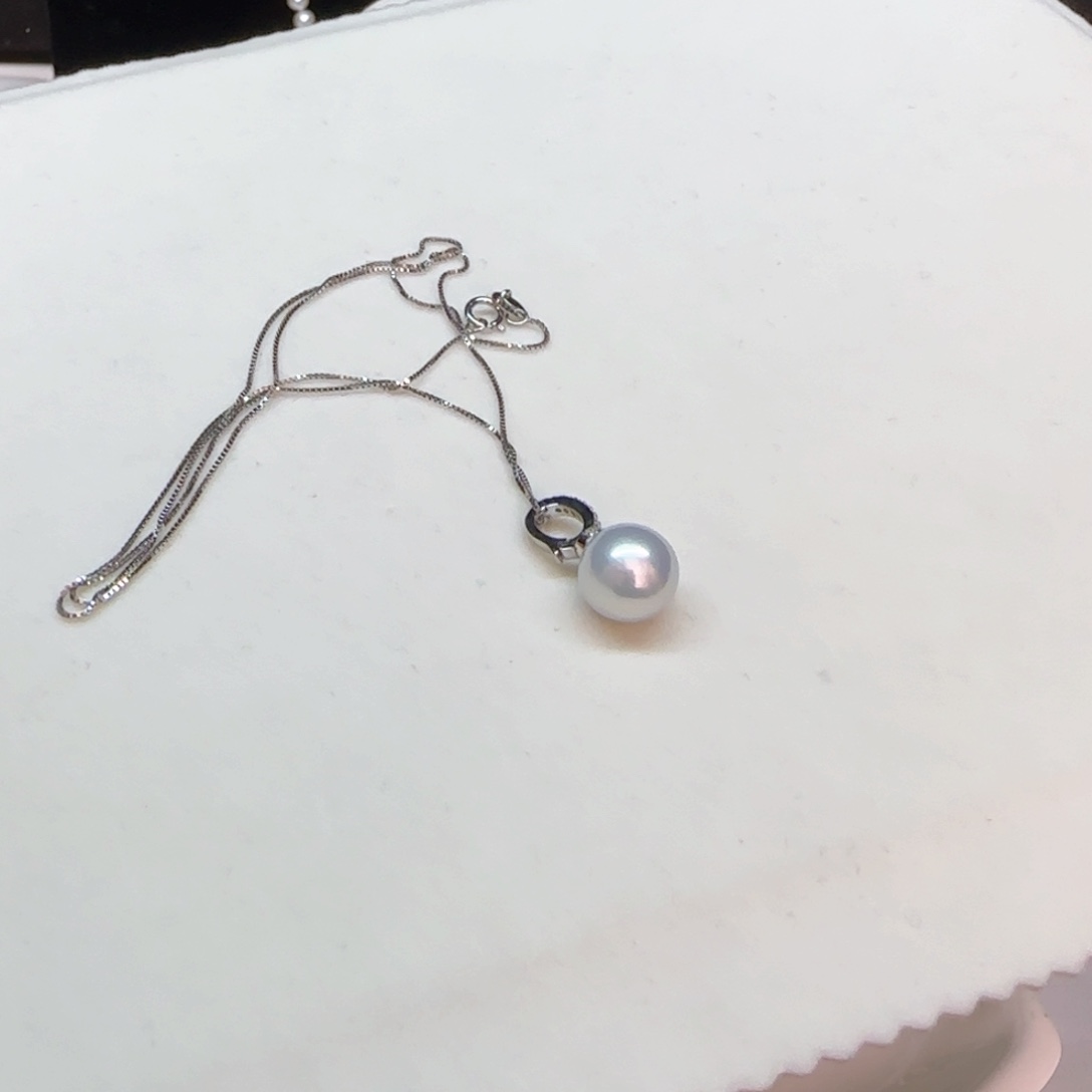 【闪购商品】淡水珍珠吊坠(赠链)银S925镶嵌