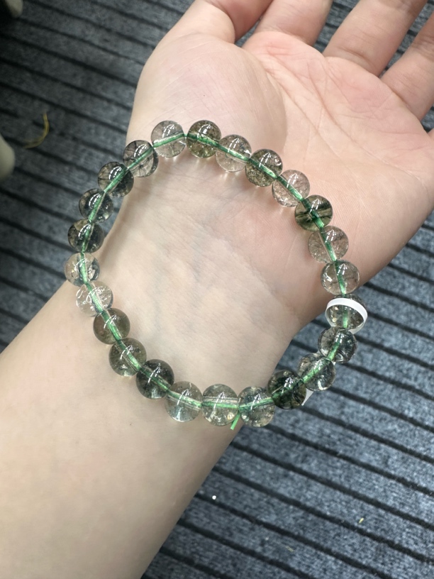 精美绿幽灵卡8毫米单圈手串