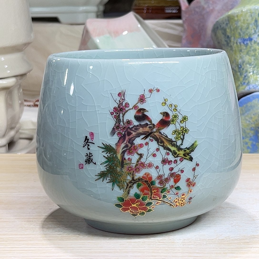 陶瓷绿植多肉微瑕花盆外口径：12*12无孔