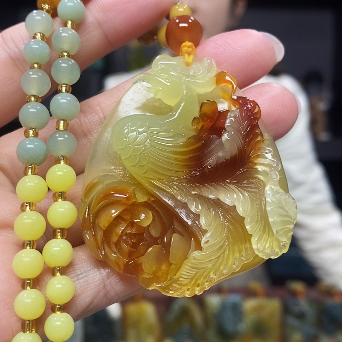 未镶嵌岫玉挂件吊坠项链