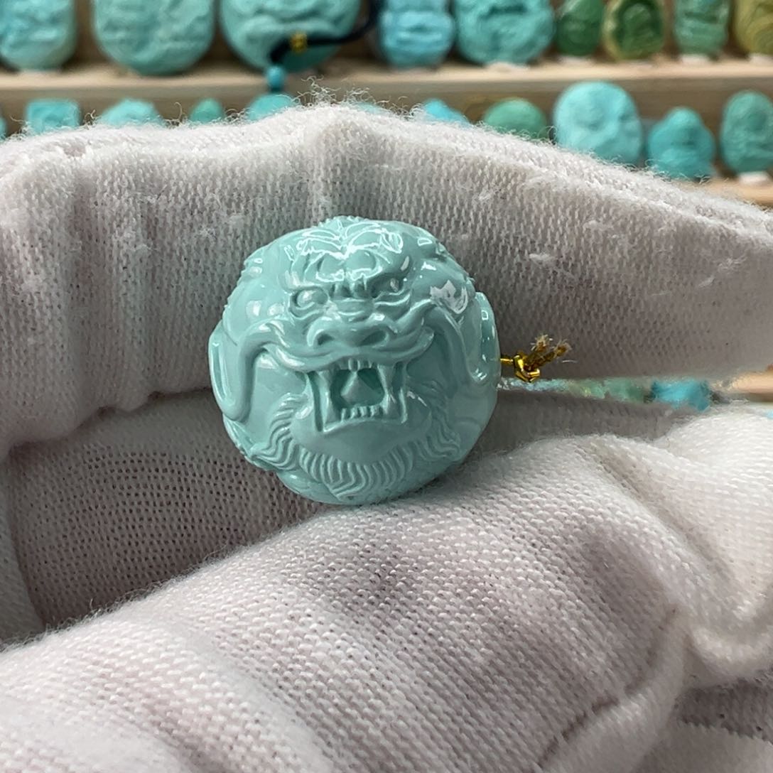 未镶嵌绿松石龙珠16mm