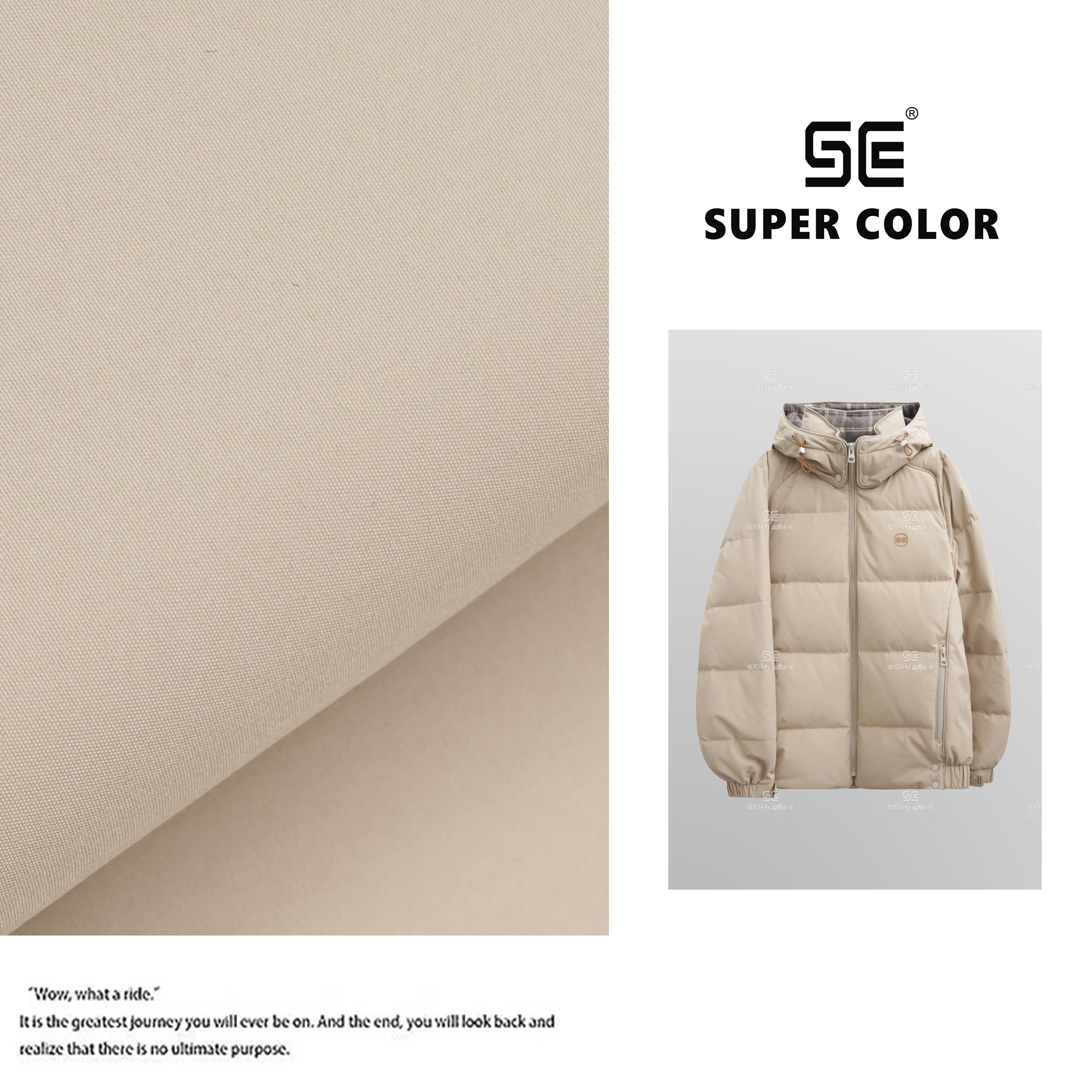 supercolor【连帽白鹅羽绒服】25ss//新款轻奢连帽可拆卸羽绒服 L