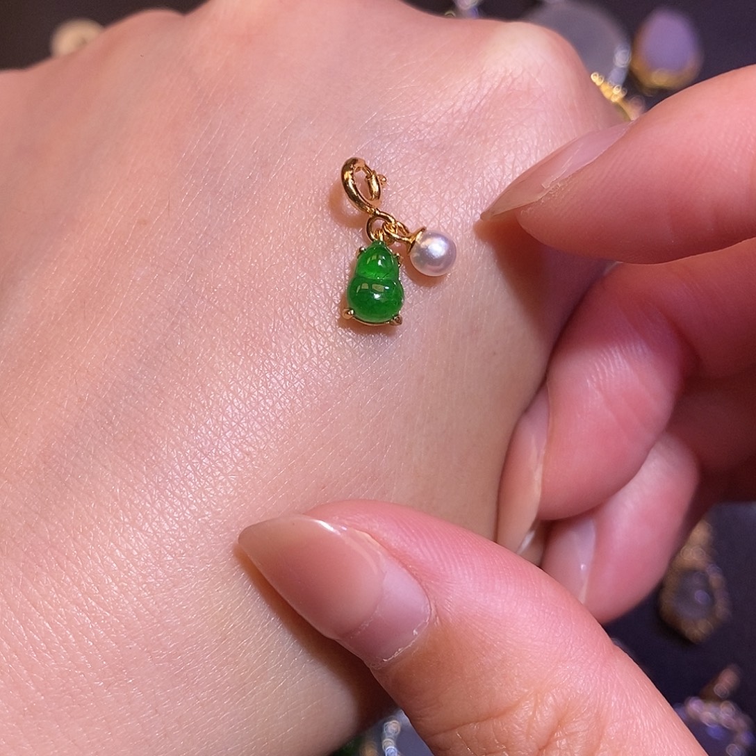 翡翠银S925镶嵌项链