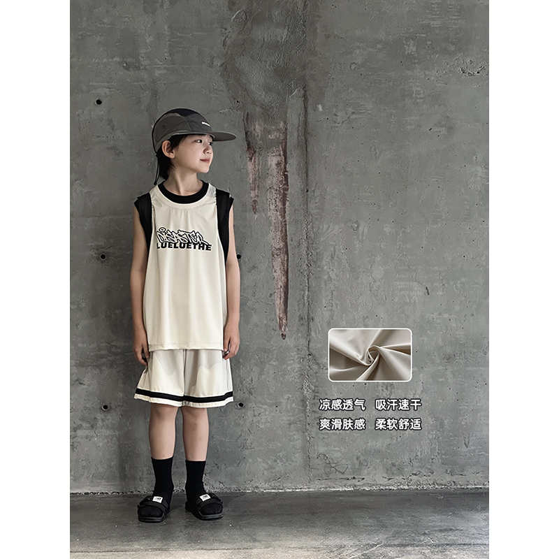 6.1 新品【现货】略略童装儿童夏季篮球服户外运动套装252TZ3869