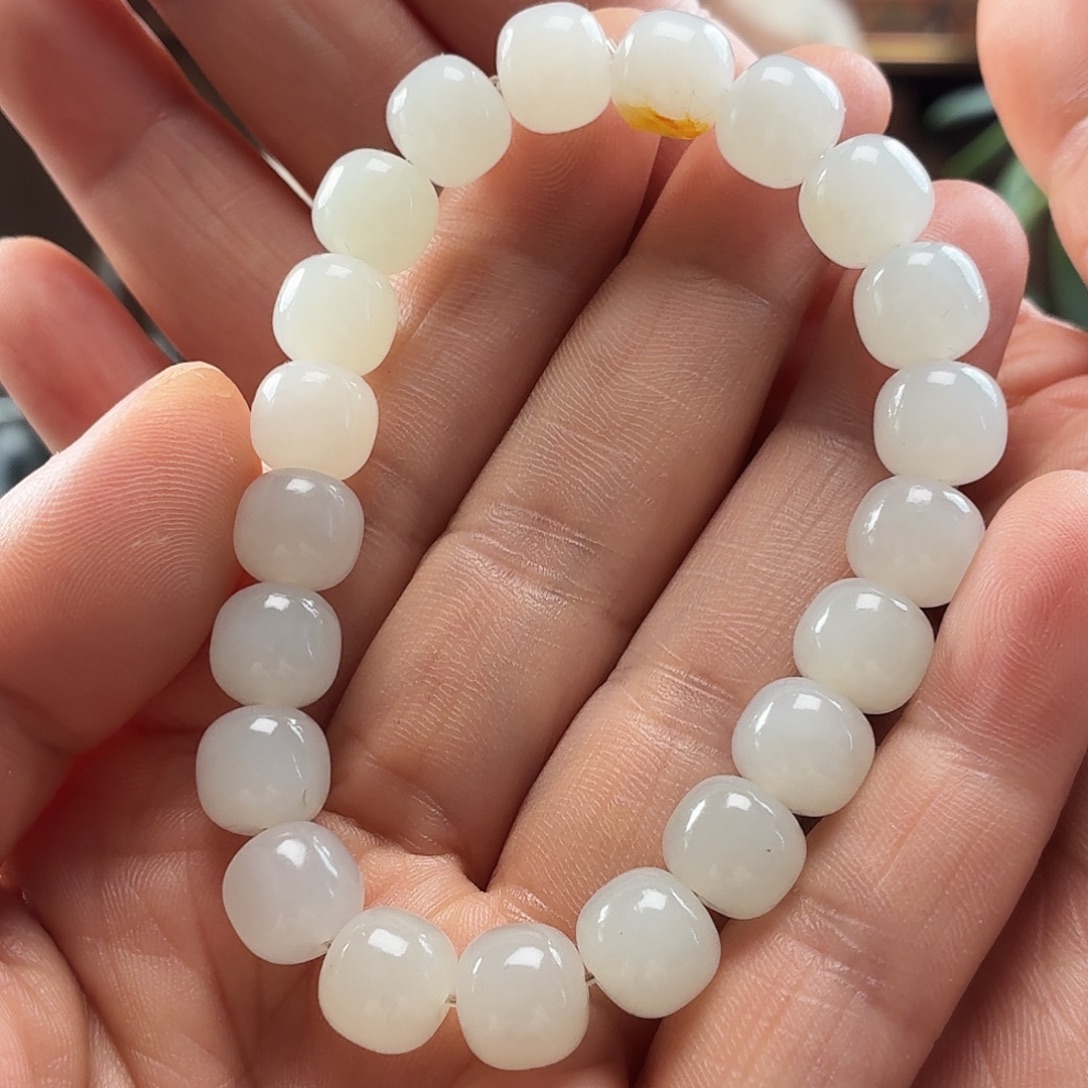 和田玉未镶嵌手串新疆和田玉白玉老9/20