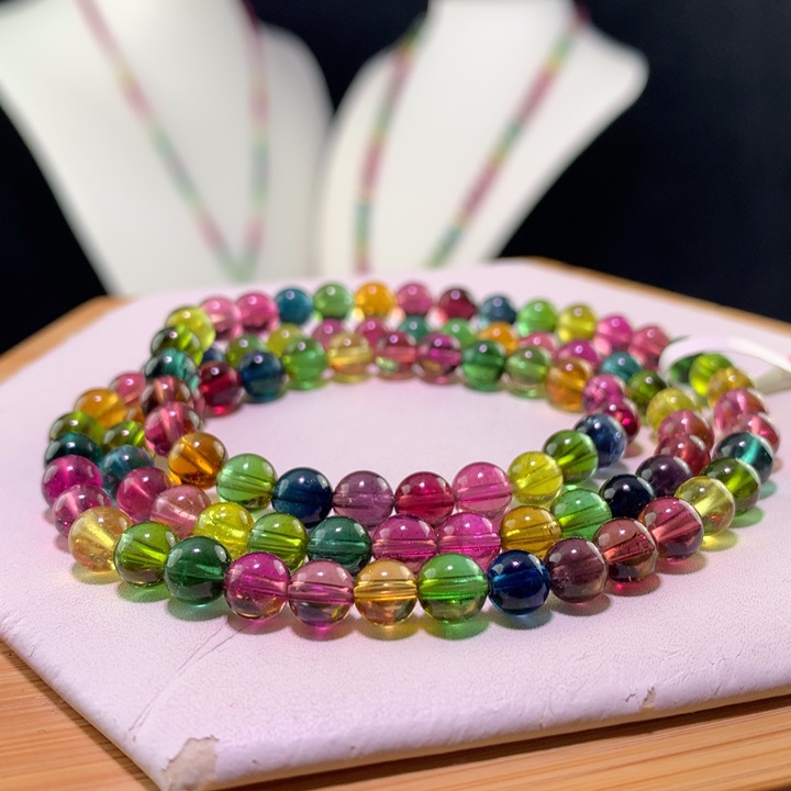 双色碧玺手链未镶嵌