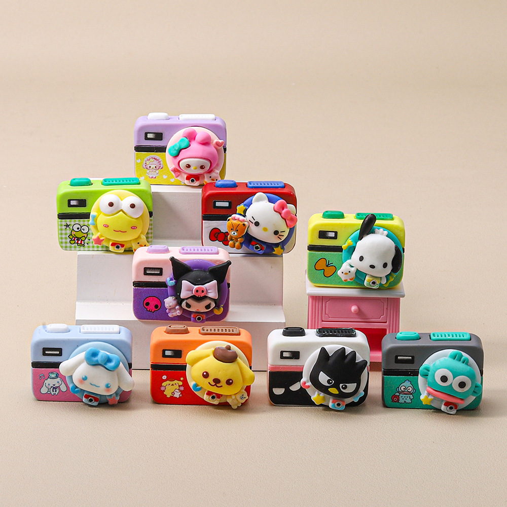 【双许愿+九宫格】三丽欧手感漆小电视机树脂摆件