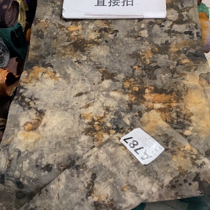 涵***工棉植物染土布料链接