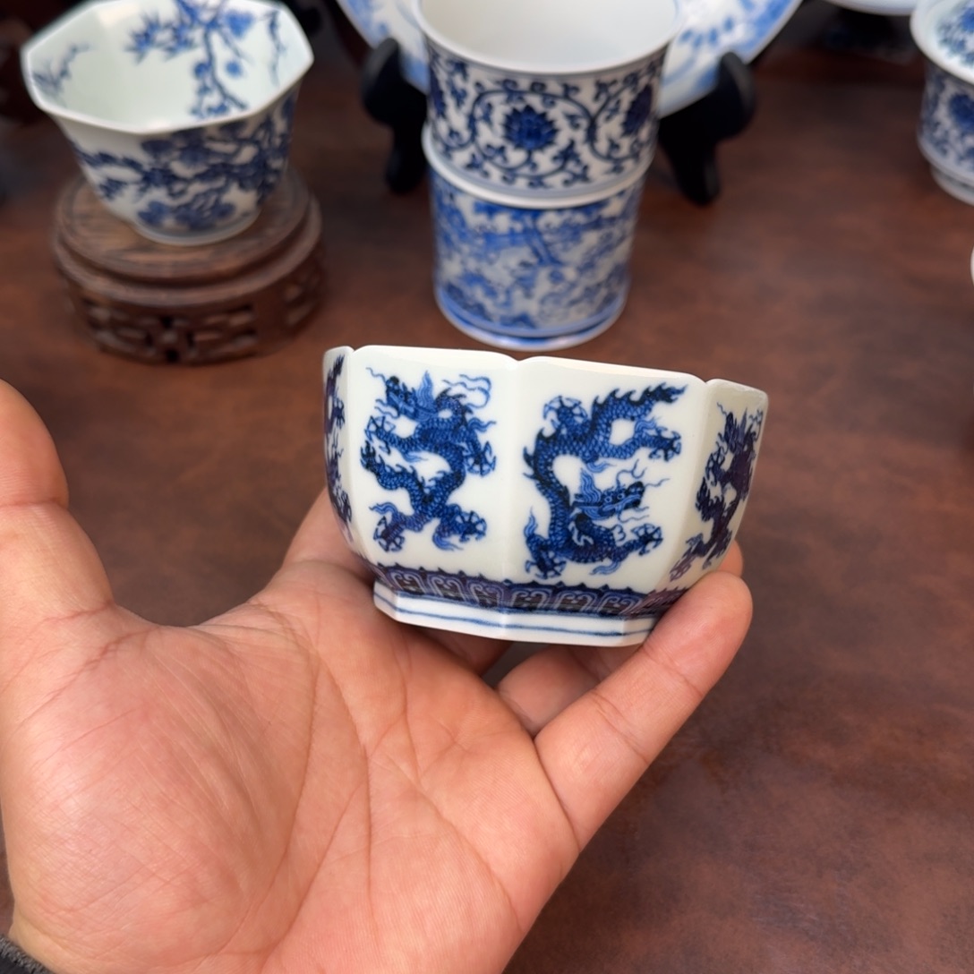 加***根摆件陶九龙八方杯预售