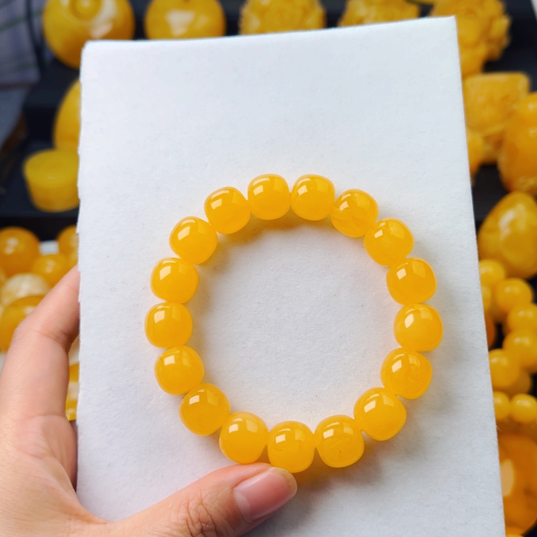 琥珀颈饰未镶嵌同料手串14