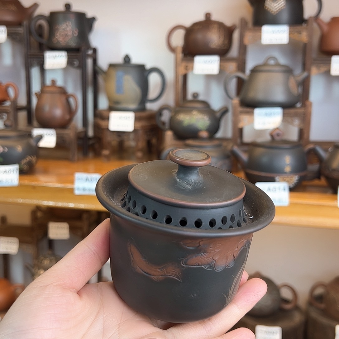 坭兴陶茶壶家用手抓壶