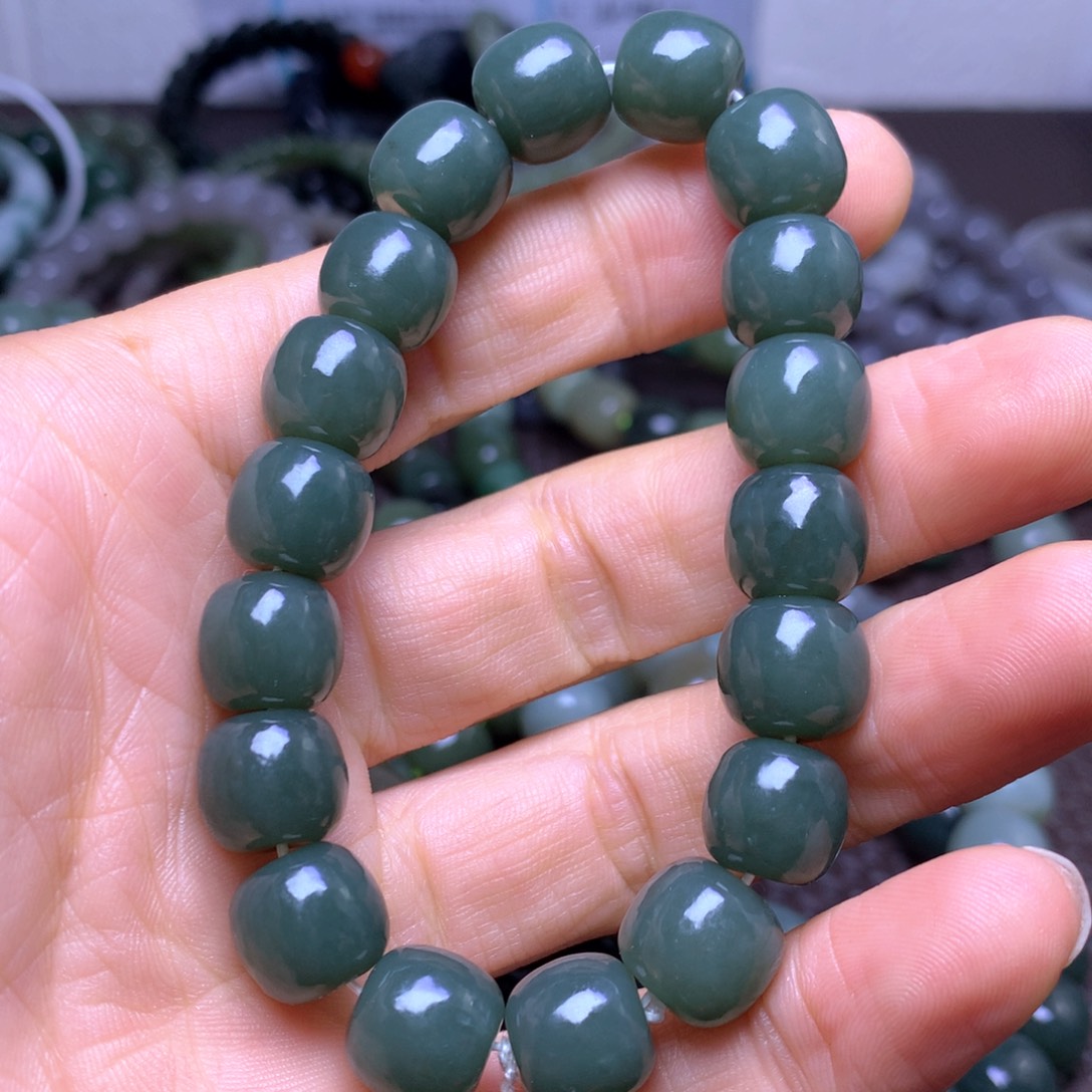 和田玉未镶嵌手串12