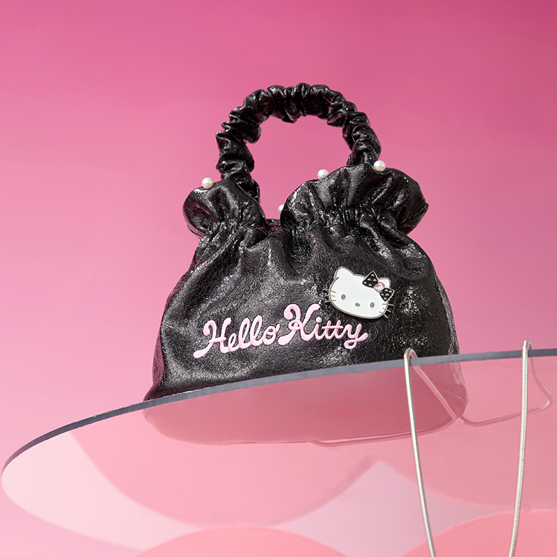 Hello Kitty闪闪派对联名系列-斜挎束口包&名创优品