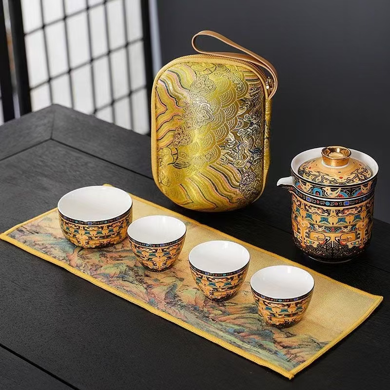 G1138-唐卡一壶四杯旅行套CYT