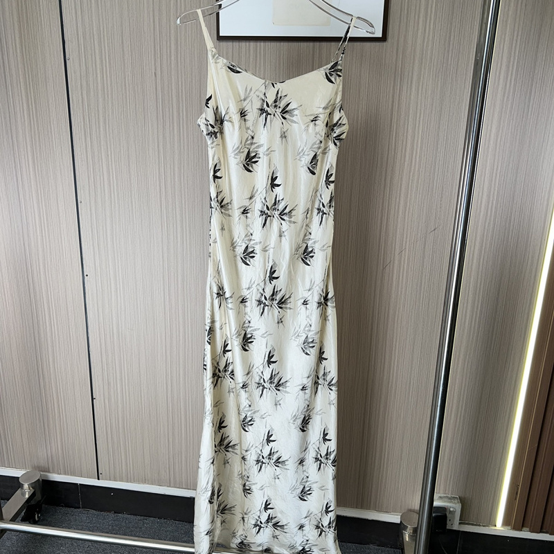3187撤柜GT品牌女装夏季新款时尚气质印花吊带连衣裙