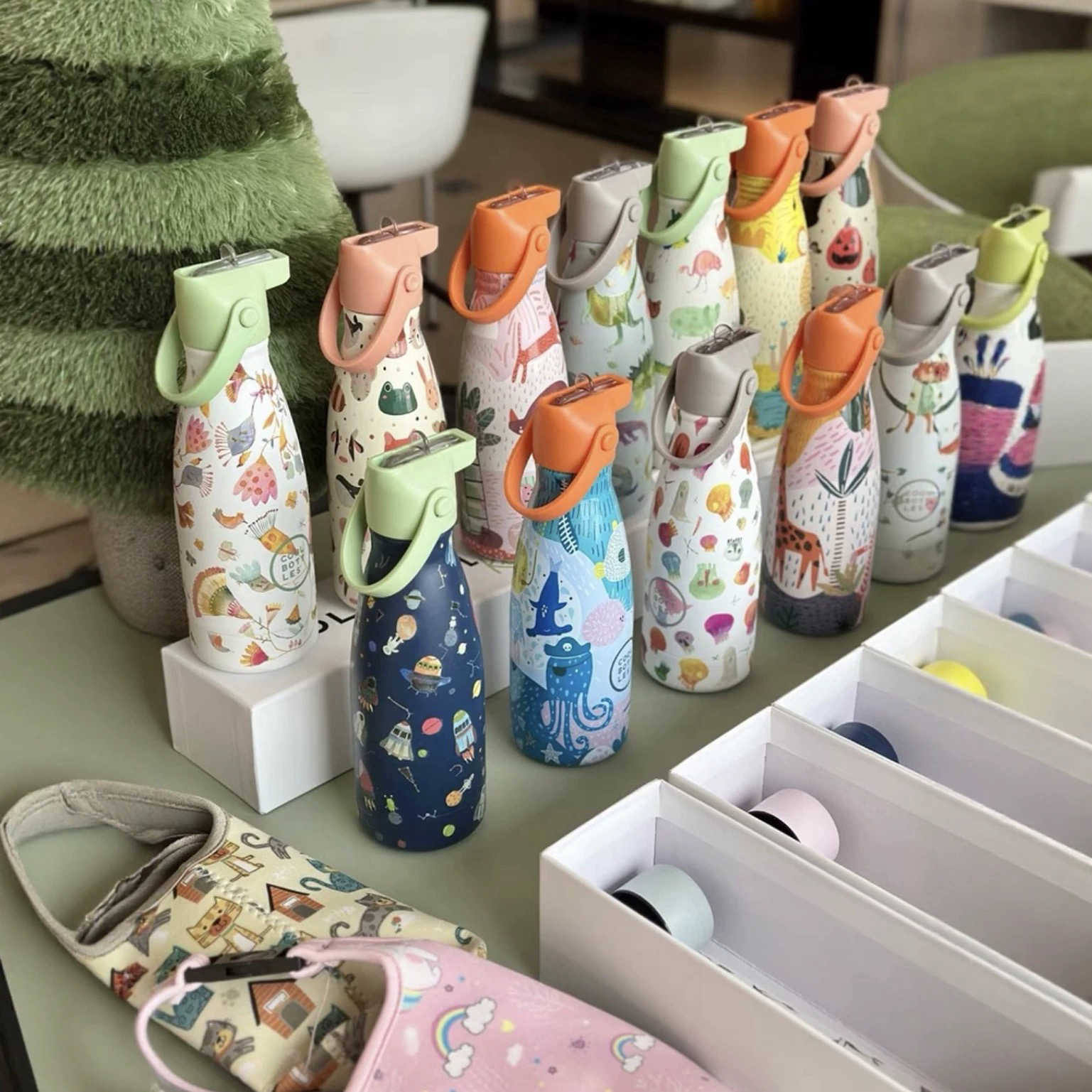 超便携双饮西班牙coolbottles儿童户外颜值不锈钢提手礼品保温杯