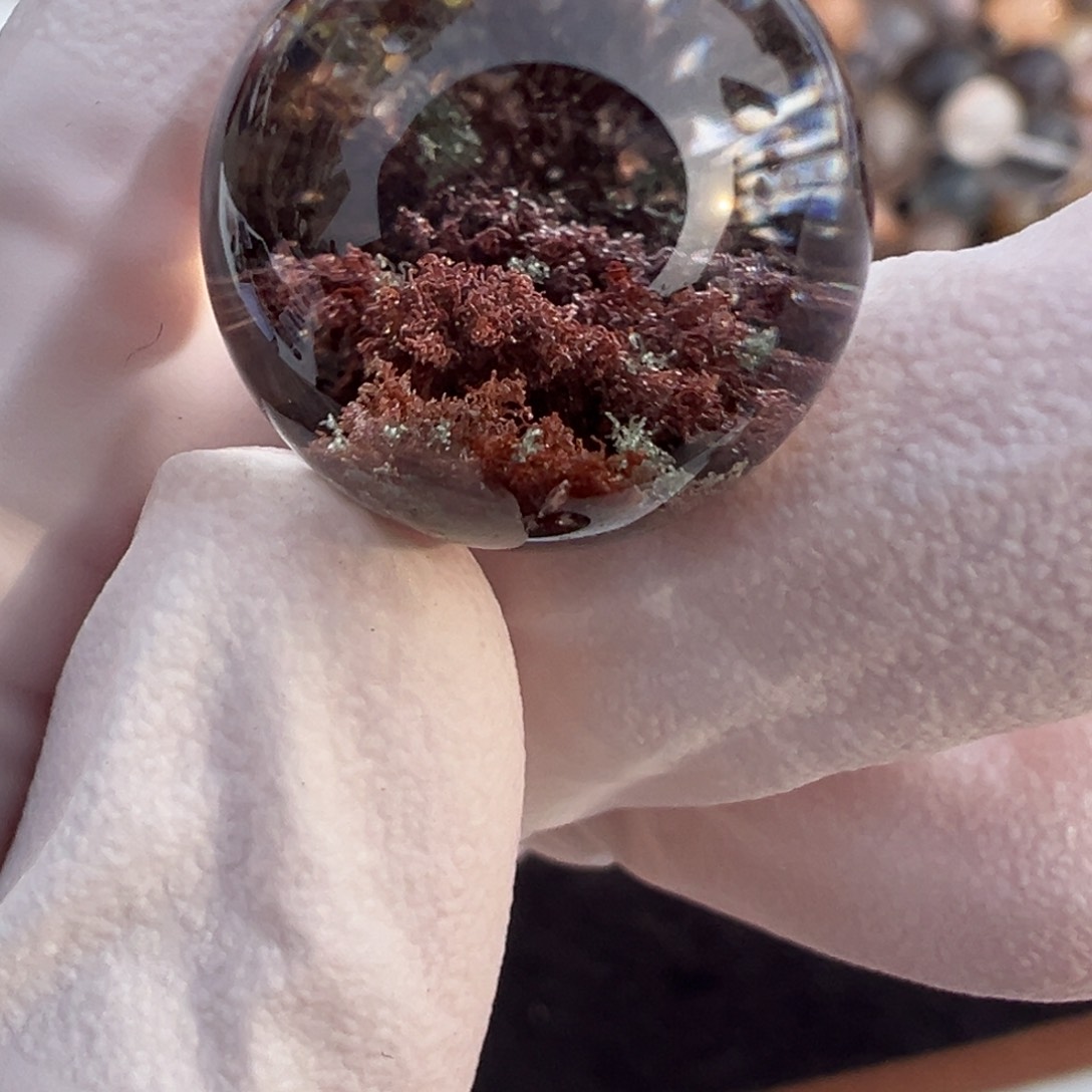 水晶幽灵17.5mm打孔定制不退换未镶嵌小**⭐