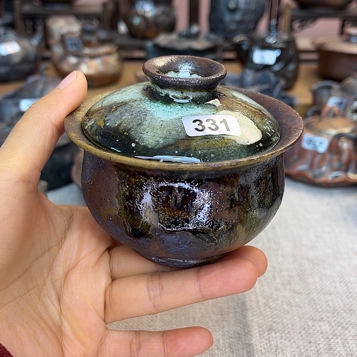 裸柴烧陶瓷手工茶器