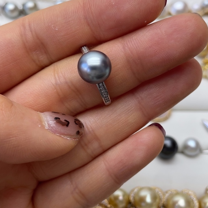 海水珍珠戒指银S925镶嵌