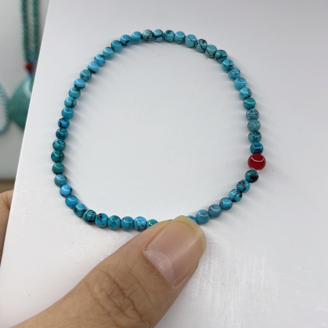 南红玛瑙未镶嵌手链3.7