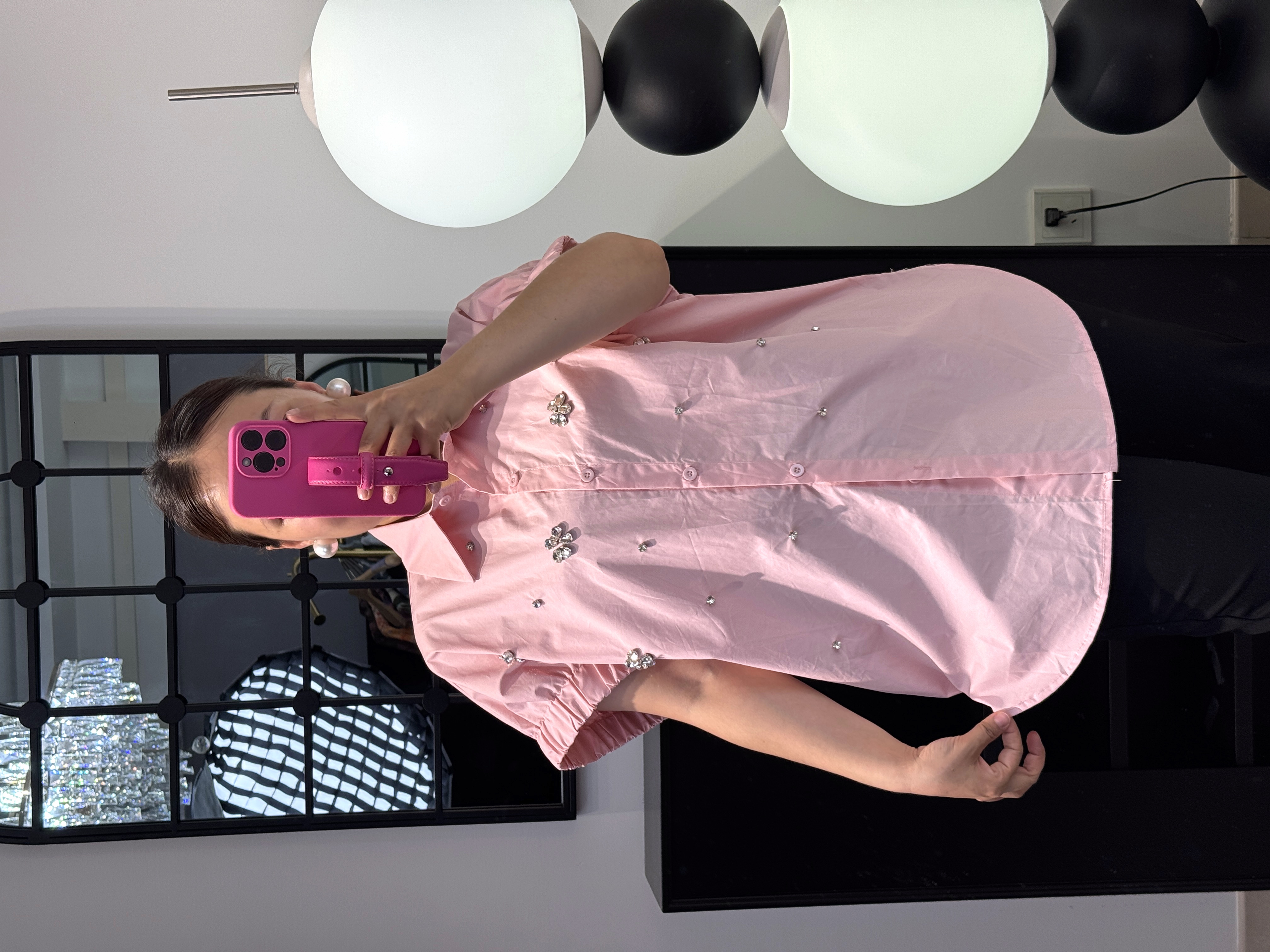 iselrag《亿瑟礼色彩》女装新款重工顶珠设计感宽松大板衬衫显瘦