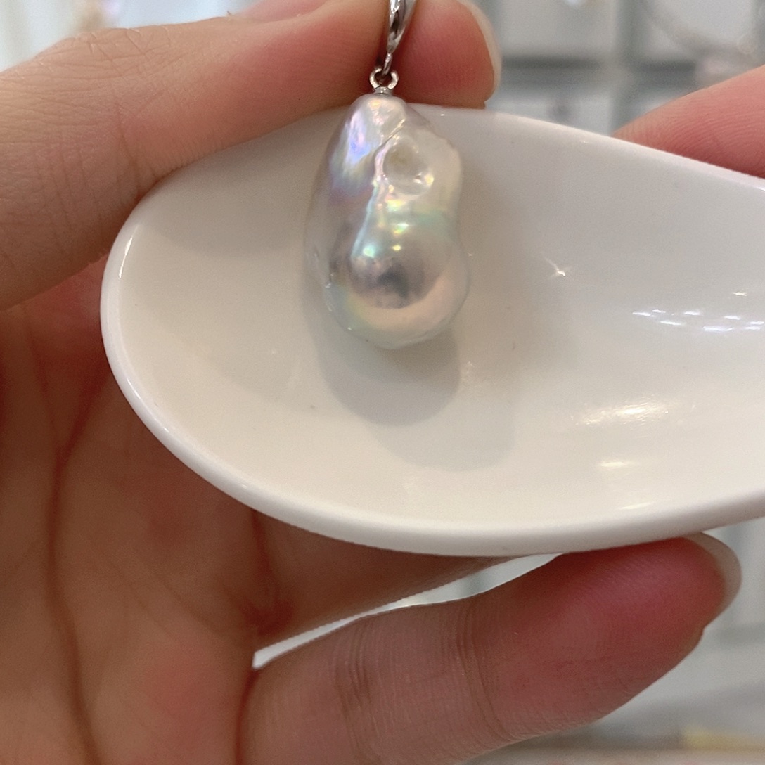 淡水珍珠颈饰银S925镶嵌