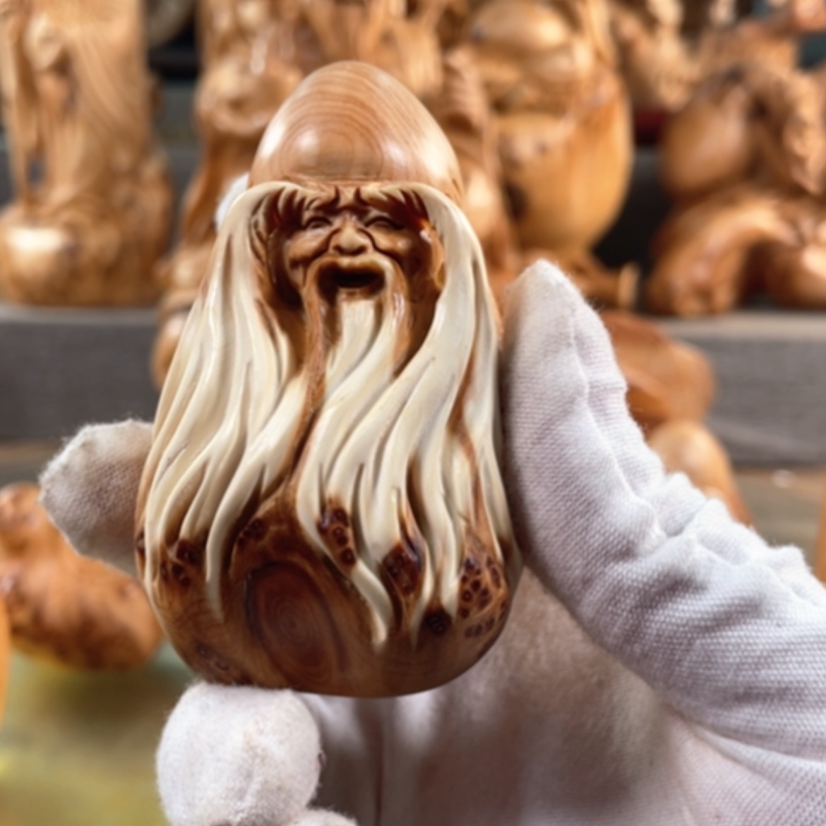 【闪购商品】柏木李*花崖柏工艺品手把件