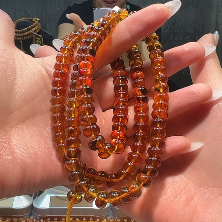 未镶嵌琥珀手链抚顺金珀9m108