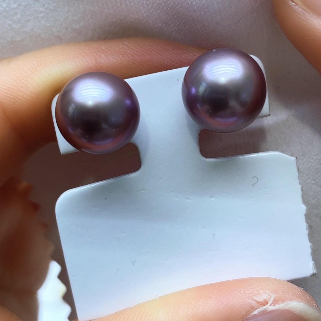 淡水珍珠耳饰银S925镶嵌