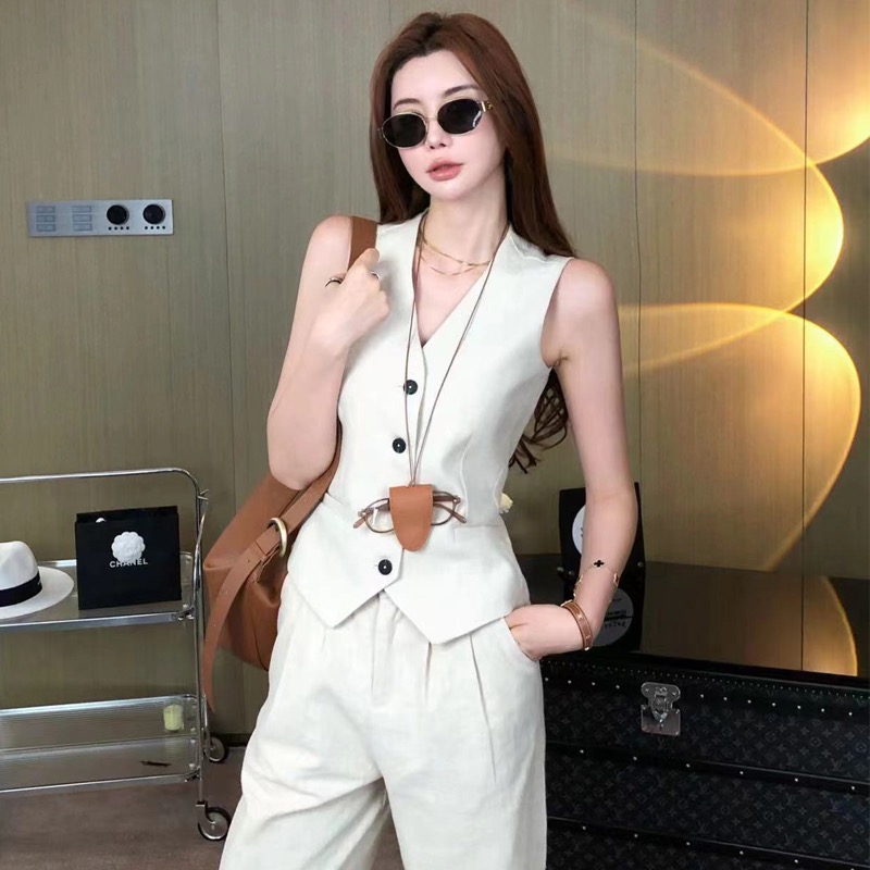 【优米娜】马甲背心女夏天薄款高端小香风马夹坎肩气质无袖叠穿上衣