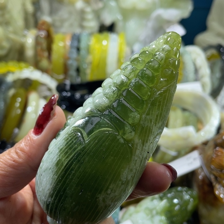 岫玉未镶嵌手把手把