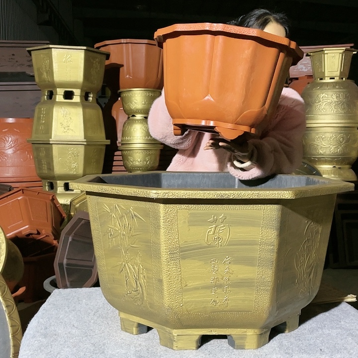 莲花盆红色四零六个