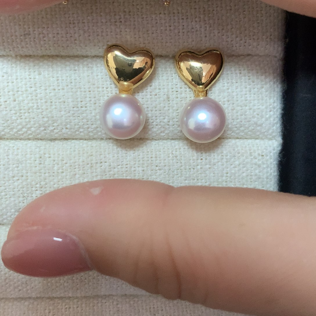 淡水珍珠耳饰合金