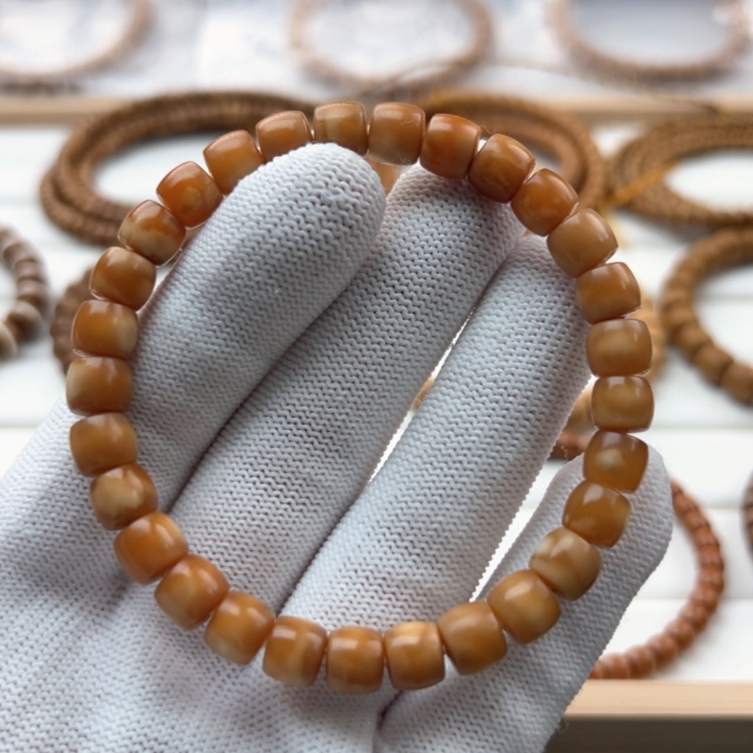 龙眼菩提手串8玉化龙脊菩提手串