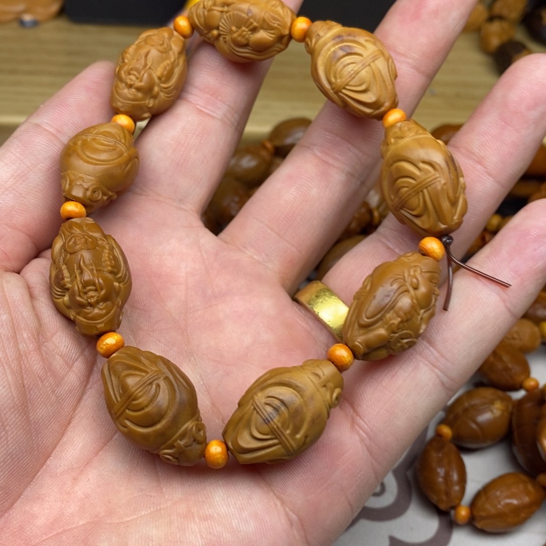 橄榄核手串/手链橄榄核橄榄核雕刻强