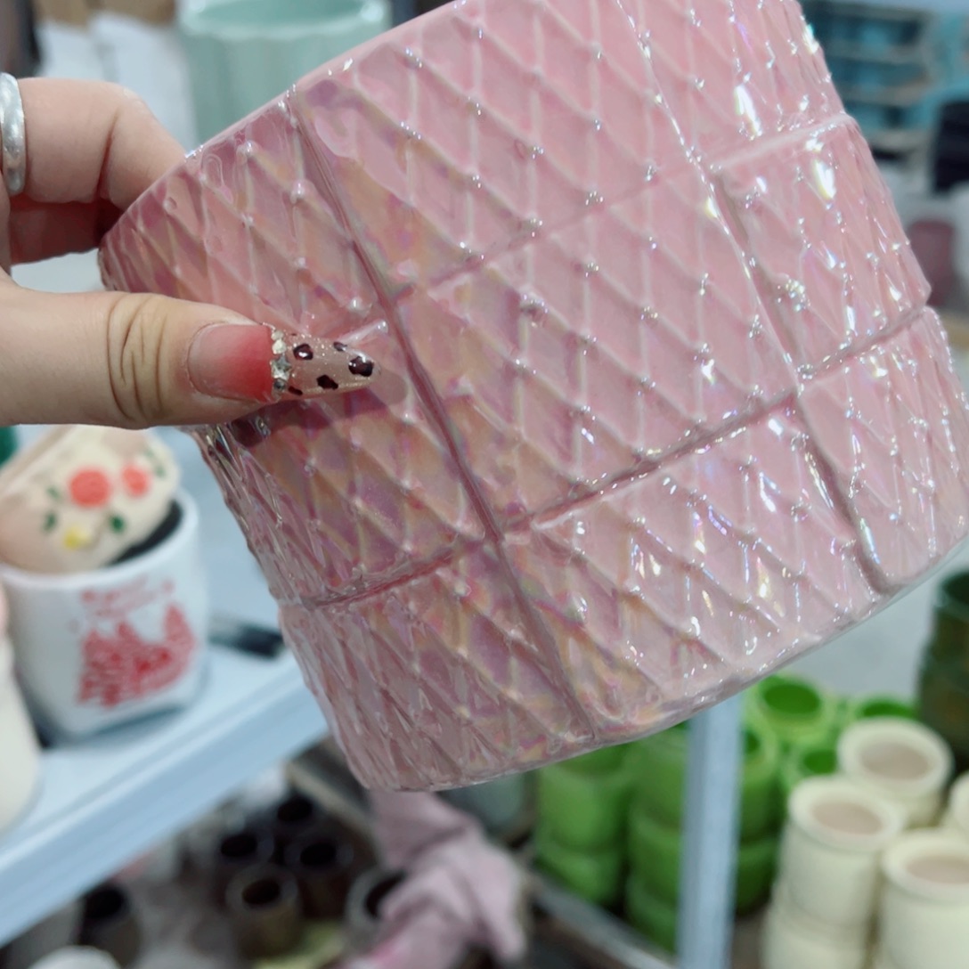 有孔，陶瓷花盆满10米包邮发货