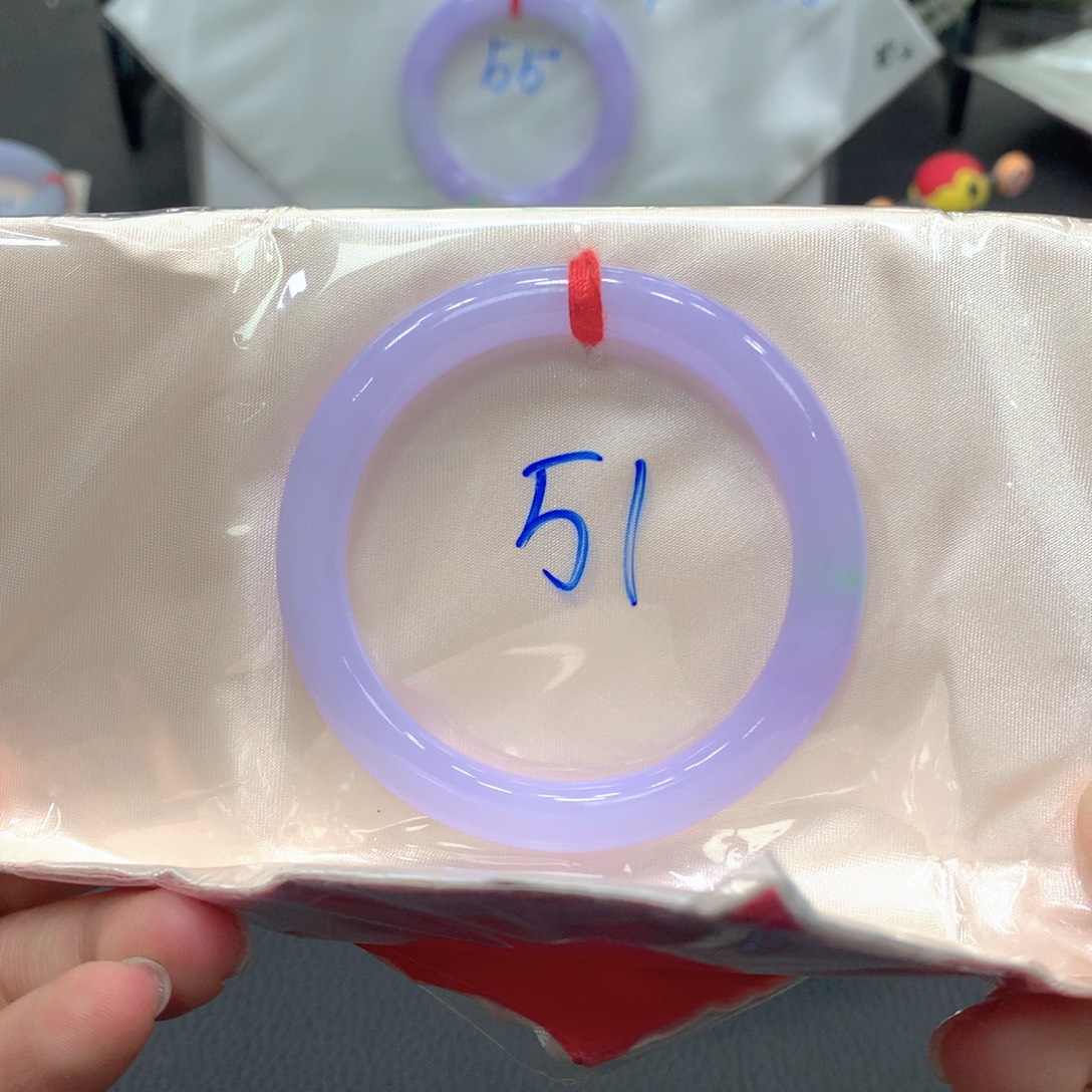 翡翠未镶嵌手镯51圆5号链接